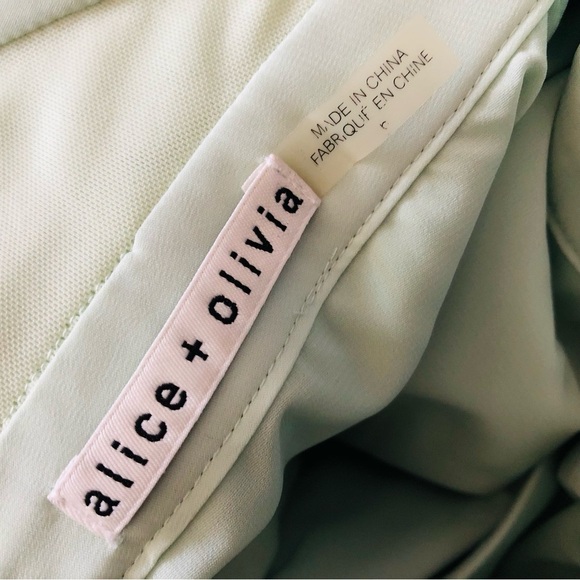 Alice + Olivia Nina Fit & Flare Dress in Mint Green Size 6 - Picture 14 of 14